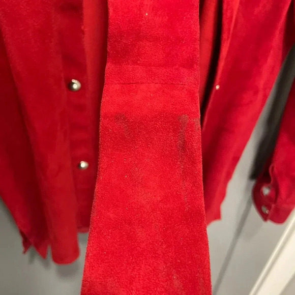 Lopez Taibo Argentinian Handmade Leather Suede Shirt Jacket with Sash Belt, S/M - Picture 11 of 13